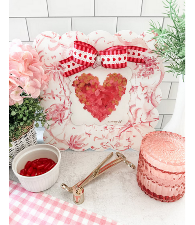 Round Top Mini Scallop Heart of Gold Print