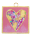 Round Top Mini Pink & Gold Messy Heart Print