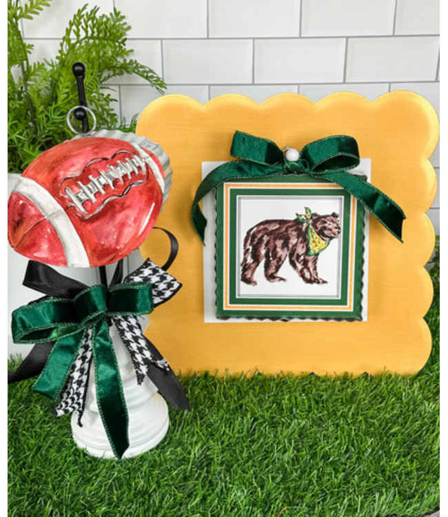 Round Top Mini Football Charm
