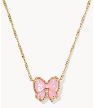 Kendra Scott Design Kendra Scott Haley Bow Blush Mother-of-Pearl Gold Necklace