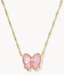 Kendra Scott Haley Bow Blush Mother-of-Pearl Gold Necklace
