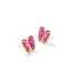 Kendra Scott Haley Bow Rose Violet Mother-of-Pearl Gold Stud Earrings