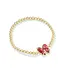 Kendra Scott Haley Bow Scarlet Mother-of-Pearl Gold Stretch Bracelet