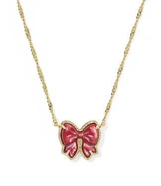 Kendra Scott Design Kendra Scott Haley Bow Scarlet Mother-of-Pearl Gold Necklace
