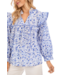Beaufort Blue Floral Top