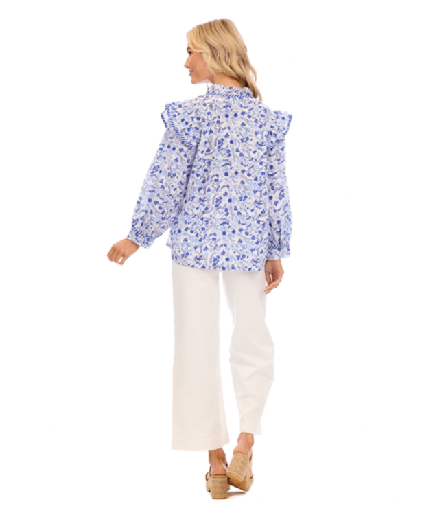 Beaufort Blue Floral Top