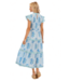 Perin Blue Smocked Midi Dress