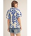 Thompson Royal Leaf Print Top