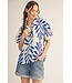 Thompson Royal Leaf Print Top