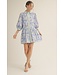 Sammy Blue Contrast Floral Dress