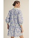 Sammy Blue Contrast Floral Dress
