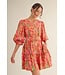 Erin Geo Floral Belted Dress