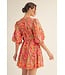 Erin Geo Floral Belted Dress