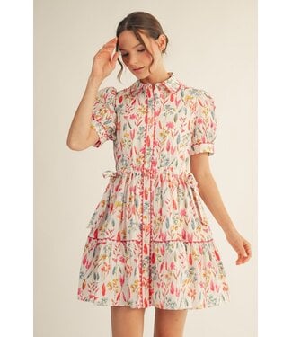 Jodifl Michelle Fuchsia Floral Dress