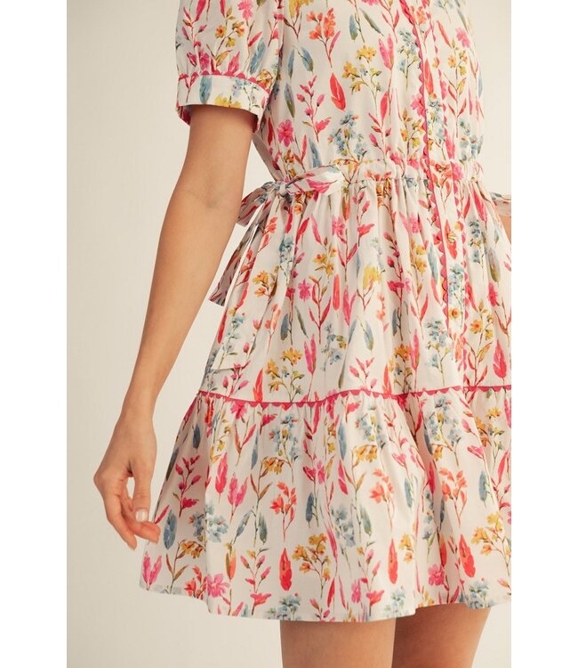 Michelle Fuchsia Floral Dress