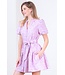 Kristy Pink Embroidered Dress