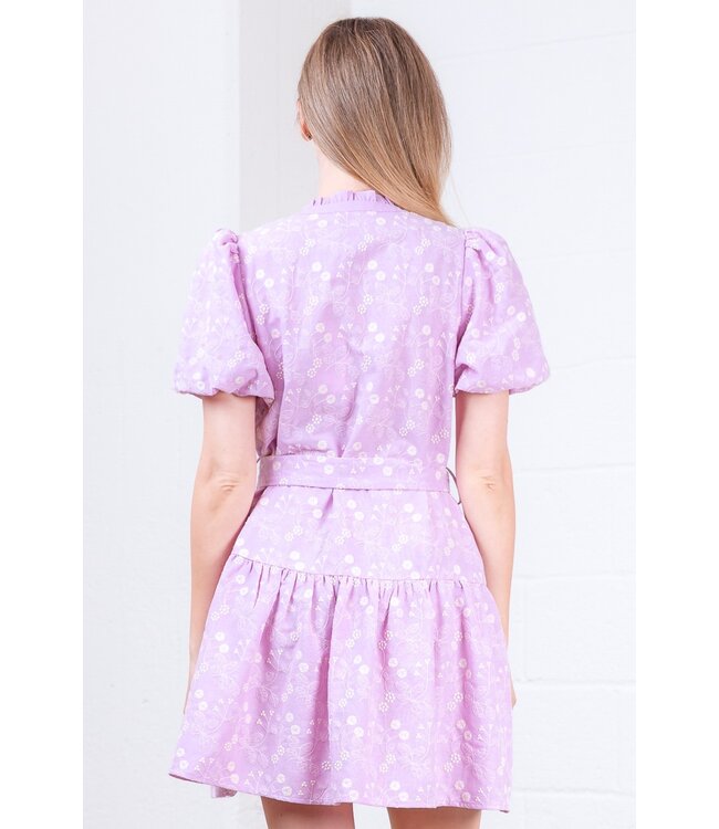 Kristy Pink Embroidered Dress