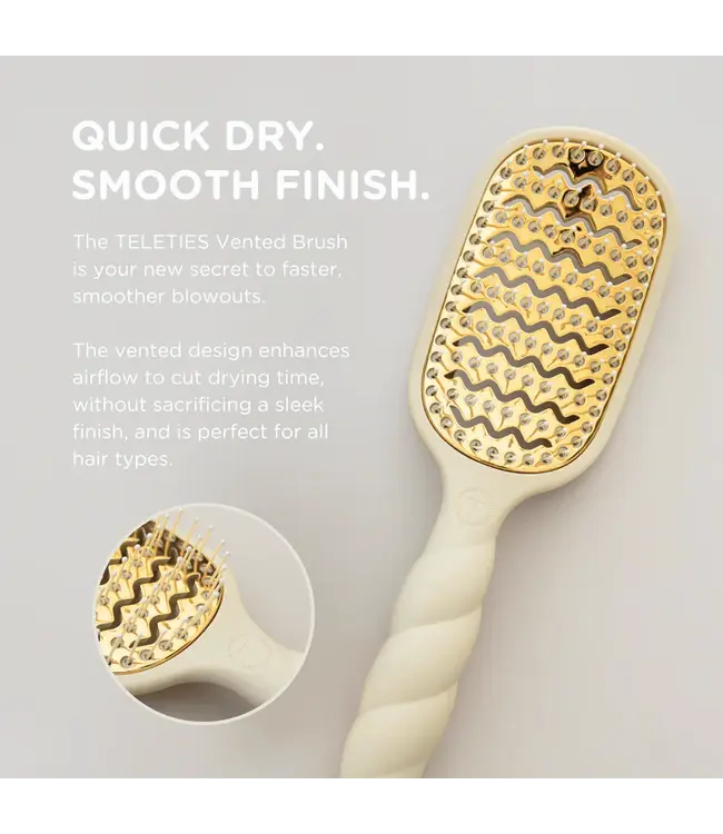 Teleties Tan Vented Hair Brush