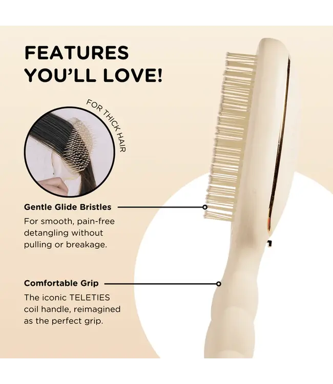 Tan Detangler Hair Brush for Thick Hair