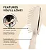 Teleties Tan Detangler Hair Brush for Medium Hair