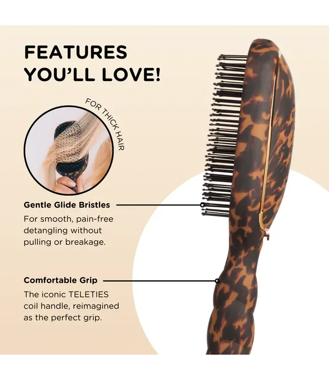 Tortoise Detangler Hair Brush for Thick Hair