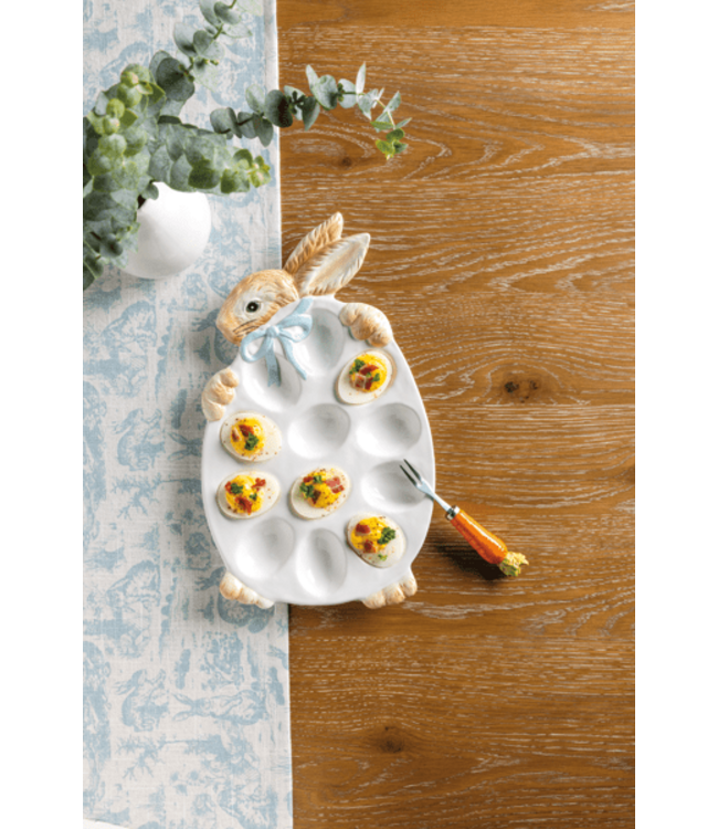 Bunny Deviled Egg Platter Set
