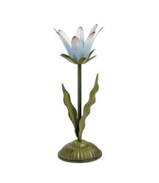 Large Metal Flower Taper Holder