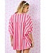 Presley Pink Striped Button Down Top