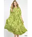 Lola Green Leafy Midi Dress