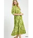 Lola Green Leafy Midi Dress