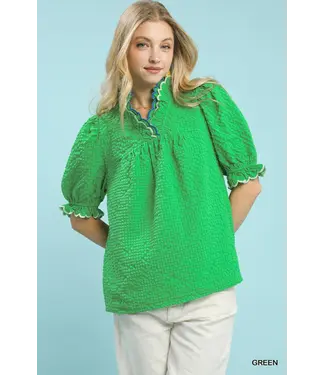 Ellen Green Textured Top