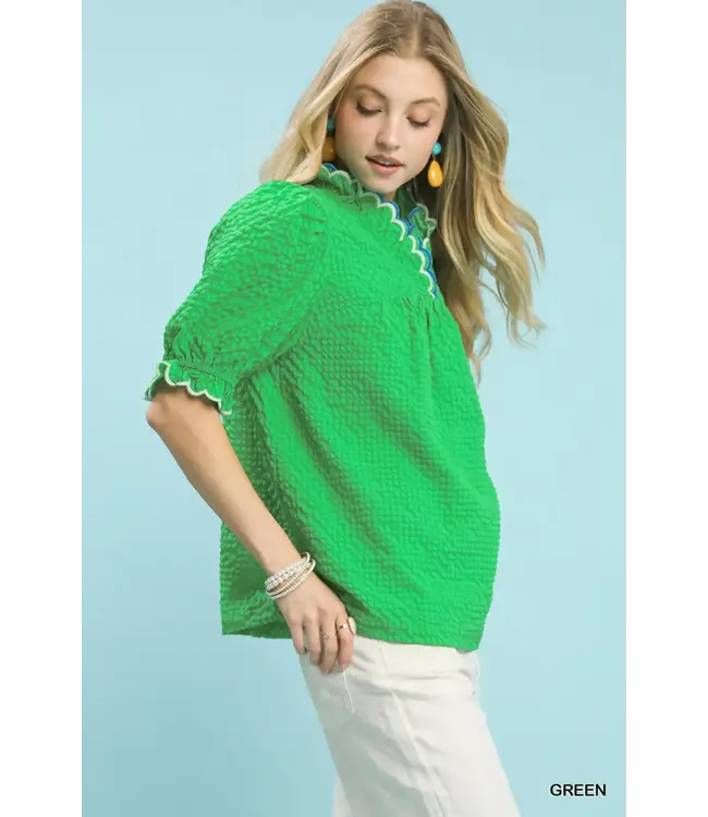 Ellen Green Textured Top