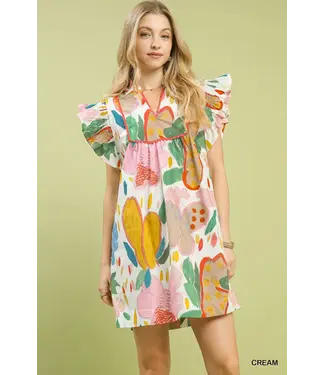 Maggie Cream Floral Dress