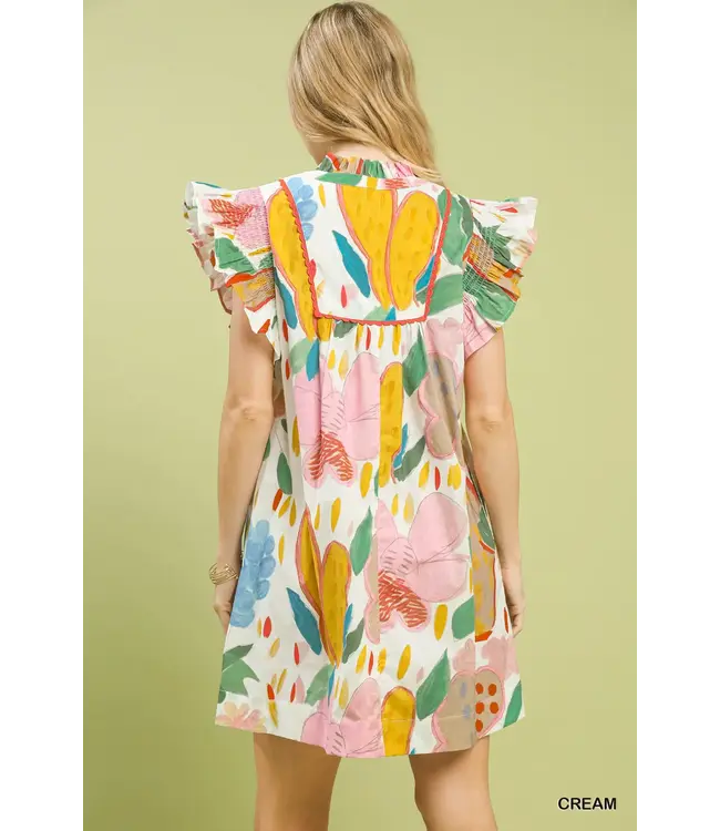 Maggie Cream Floral Dress