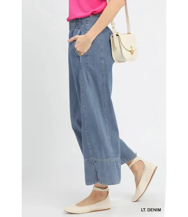 Karen Light Denim Wide Leg Pants