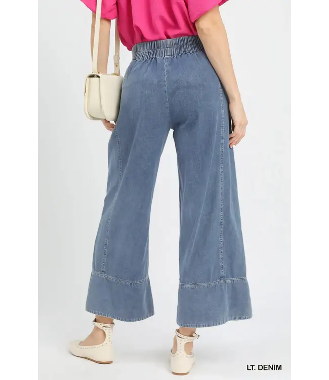Karen Light Denim Wide Leg Pants