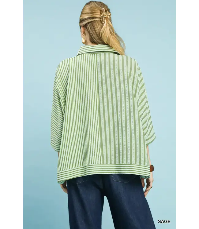 Sadie Sage Mixed Stripe Top