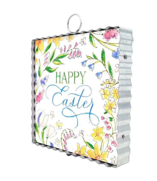 Round Top Mini Happy Easter Flower Print