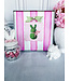 Round Top Mini Scallop Pink Boxwood Bunny Print