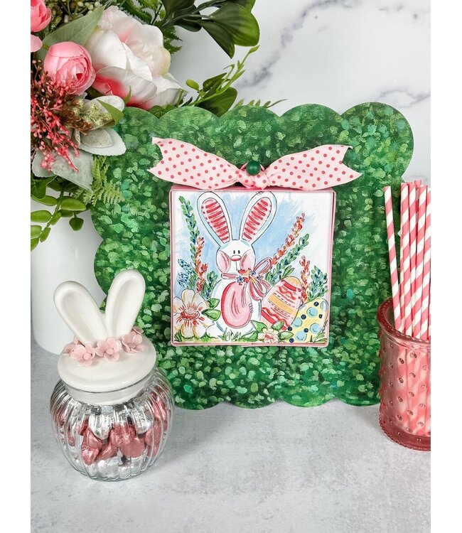 Round Top Mini Bunny & Egg Print