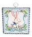 Round Top Mini Blue Gingham Rabbit Print