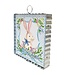 Round Top Mini Blue Gingham Rabbit Print