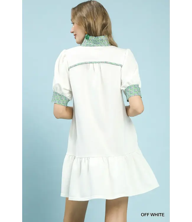 Paige Off White French Terry Baby Doll Dress