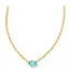 Kendra Scott Cailin Gold Pendant Necklace in Aqua Crystal