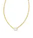 Kendra Scott Cailin Gold Pendant Necklace in White Crystal