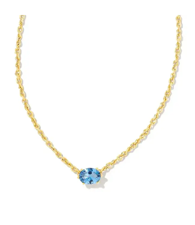 Kendra Scott Cailin Gold Pendant Necklace in Blue Violet Crystal