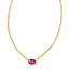 Kendra Scott Cailin Gold Pendant Necklace in Purple Crystal