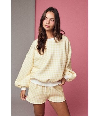 Papermoon Lee Lee Yellow Gingham Lounge Shorts