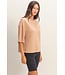 Samantha Dark Taupe Scuba Boxy Top