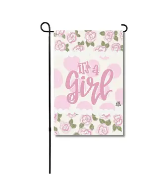 DK Designs Georgia It's a Girl Garden Glam Flag